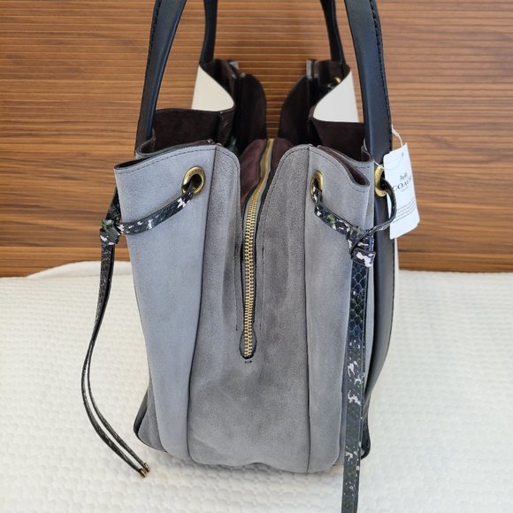 Coach Harmony Hobo In Colorblock Exotic Details - Picture 12 of 16